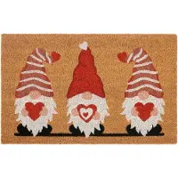 Hanse Home Fußmatte "Kokos Gnome Heart, Türmatte", braun (kokos), B:40cm H:15mm L:70cm, Kokos, Teppiche, Fußmatte, Schmutzfangmatte, Rutschfest, Outdoor, Weihnachten, Kokosmatte, Zwerg