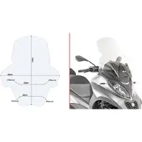 Givi D5613st Piaggio Mp3 350/500 Sport/business Windschutzscheibe