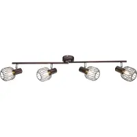Globo Lighting Strahler Metall bronzefarben, verchromt, braun, beweglich, LxBxH: 840x90x150mm, exkl. 4x E14 40W 230V