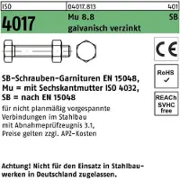 Bufab Sechskantschraube ISO 4017 VG M 12 x 45 8.8 galvanisch verzinkt SB