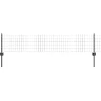 vidaXL Euro-Zaun mit Pfosten 10 x 0,4 m PVC-beschichteter Stahl Grau