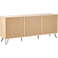 Beliani Sideboard mit 2 Türen und 2 Schubladen im minimalistischen Design für das Schlafzimmer in Hellbraun