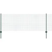 vidaXL Geschweißter Drahtzaun mit Pfosten 25 x 0,8 m Grün Netz