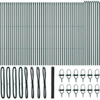 vidaXL Bodenmontierter Sechseckzaun 100 x 1,6 m Grau Netz