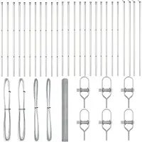 vidaXL Bodenmontierter Sechseckzaun 50 x 1,6 m Verzinkter Stahl Silber