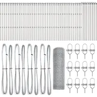 vidaXL Bodenmontierter Sechseckzaun 100 x 0,8 m Verzinkter Stahl Netz
