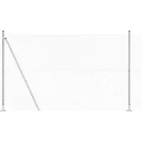 vidaXL Maschendrahtzaun mit Betonsockel 10 x 1,6 m Verzinkter Stahl