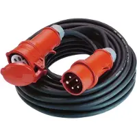 Bachmann Extension 5G1,5mm² schwarz, H07RN-F CEE 16A rot 400V, 10 m