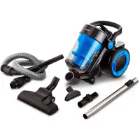 Medion Beutelloser Zyklon-Staubsauger P4000 (900 Watt Leistung, 4,3 Liter Staubbehälterkapazität, waschbarer HEPA 13 Filter, 11 m Arbeitsradius, MD 11906) blau