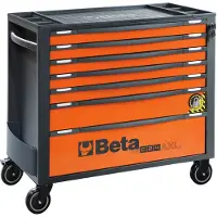 Beta Werkzeugwagen mit 7 Schubladen, 103 cm, RSC24AXL/7-O, orange
