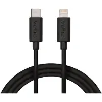 Veho VCL-005-MFI-C-1M, 1 m, Lightning, USB C, Männlich, Männlich, Schwarz