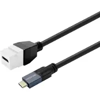 VivoLink PROKEYUSBCFM0.5W, 0,5 m, USB C, USB C, USB 3.2 Gen 2 (3.1 Gen 2), Weiß