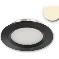 ISOLED LED Möbeleinbaustrahler Mini AMP schwarz, rund, 3W, 120°, 12V DC, warmweiss 3000K, dimmbar