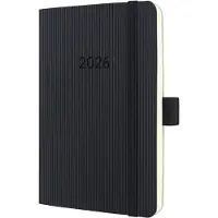 Sigel Wochenagenda Conceptum Liniert, 2026, Schwarz, 9,3 x 14 cm