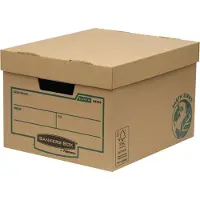 Fellowes Archivbox Earth, aus Karton, doppelt verstärkter Boden, 10 Stück