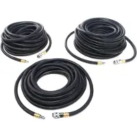 HBM 5 Meter Profi-Druckluftschlauch aus Gummi mit Armaturen
