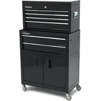 HBM Werkzeugwagen mit Aufsatzschrank, schwarz, Modell 2