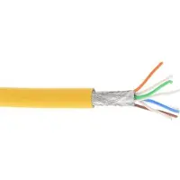 InLine Patchkab., S/FTP (PiMf), Cat.6A, 500MHz, halogenfrei, Kupfer, gelb, 100m, 100 m, Cat6a, S/FTP (S-STP), Gelb