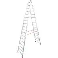 Krause Sprossendoppelleiter, aus Aluminium, 2x 18 Sprossen