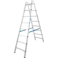 Krause Sprossendoppelleiter, aus Aluminium, 2x 8 Sprossen