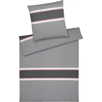 Elegante Soft-Flanell-Bettwäsche-Garnitur Whitman Farbe Anthrazit Größe 155x220+80x80