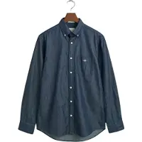 Gant für Herren. 3000400 Hemd Regular Fit navy (L), Lässig, Baumwolle, Klassisch, Langarm, Marine