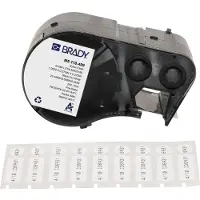 Brady M5-118-499, Nylongewebe, Schwarz auf weiss, 9.53 x 25.40 mm, Durchmesser 9.53 mm (Deckeletike