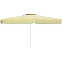 Marbueno Alu-Sonnenschirm 8 Streben D270 cm Polyester Weiß Garten, Pool und Terrasse 10182