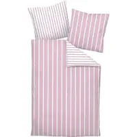 Janine Mako-Satin Bettwäsche modern classic Kissenbezug einzeln 65x100 cm kreiderose
