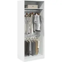 vidaXL Kleiderschrank Weiß 80x50x200 cm Holzwerkstoff