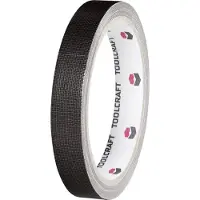 Toolcraft HEB15L10SC HEB15L10SC Tekstiltape HEB15L10SC Sort (L x B) 10 m x 15 mm 1 stk