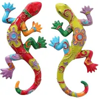 Boltze Dekofigur Exotic Eidechse 2 sortiert Kunstharz L24 cm rot/grün 2er Set