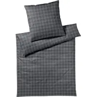 JOOP! Flanell Bettwäsche Soft Checks anthracite 135x200 cm + 80x80 cm