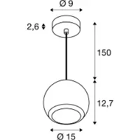 SLV 1008179 LIGHT EYE 150, Pendelleuchte, GU10, Pendellänge 150 cm, 1x max. 13 W, matt weiß