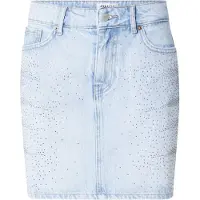 ONLY Jeansrock »ONLSTELLA RHINESTONE SHORT SKIRT DNM AZG« mit Strasssteinen, Gr. XS (34), Light Blue Denim, , 65386611-XS