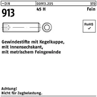 F. REYHER Nchfg. GmbH & Co. KG Gewindestift DIN 913 Kegelkuppe/Innen-6-kant M 6 x 0,75x 5 45 H Feingewinde