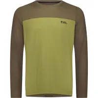 Mons Royale Mens Diversion Merino Bike Jersey Long Sleeve fern / olive (894) M