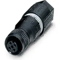 Phoenix Contact Sensor-/Aktor-Steckverbinder, 4-polig Buchse gerade M12, A-kodiert Schneidklemmanschluss, Rändelmaterial: Kunststoff, Kabelaußendurchmesser 4 mm -8 mm SACC-M12FS-4QO-0,75