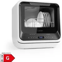 Klarstein Amazonia Mini Geschirrspülmaschine 6 Programme LED-Display Schwarz