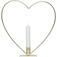 Star Trading LED Tischkerze Flamme Heart in Messing 0,06W