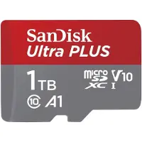 SanDisk microSDXC Ultra PLUS 1TB (A1/UHS-1/Cl.10/160MB/s) + Adapter microSDXC-Karte 1TB A1 Applicat