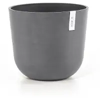 Ecopot's Blumentopf "Oslo 35 Grau", für innen und außen: frostsicher, bruchsicher und lichtbeständig