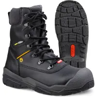 Ejendals Offroad, Stiefel, Männlich, Erwachsener, Schwarz, Grau, Gelb, Einfarbig, Schnürverschluss, Reißverschluss