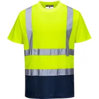 Portwest Warnschutz T-Shirt S378, gelb/marine S378 , 1 Stück, Größe: 6XL