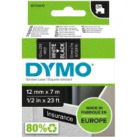 Dymo 45021 (S0720610) - (12 mm) - Weiß auf schwarz - Tape