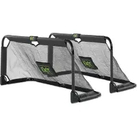 Exit Panna faltbares Stahl-Fußballtor 150x60cm (2er-Set) - Schwarz, Straßenfußball, für Outdoor