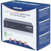 Intellinet 561082 5 Anschlüsse Ethernet-Switch - Gigabit-Ethernet - 10/100/1000Base-TX - 2 Unterstützte Netzwerkschicht - 30 W Stromverbrauch - Verdrilltes Doppelkabel - Desktop