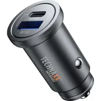 Technaxx USB-Zigarettenanzünder-Adapter TX-305, USB-A und USB-C, für 12-24V, 3A, 30 Watt