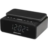 Roadstar CLR-700Qi, Digitaler Wecker, Rechteck, Schwarz, 12 h, FM, Radio/Summer