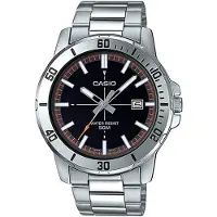 Casio MTP-VD01D-1E2V Men's Enticer Stainless Steel Black Dial Casual Analog Sporty Watch